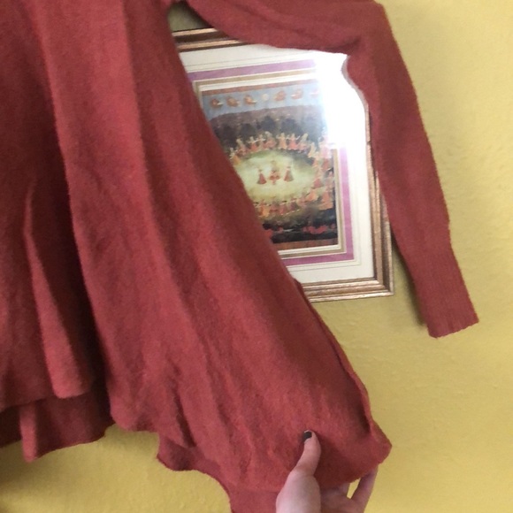 Free People cowl neck rust sweater size Small - Picture 5 of 6